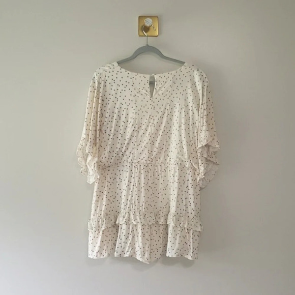 Storia Romper Women Large Cream Multicolor Stars Ruffle Boho Coastal Cowgirl - Picture 4 of 12